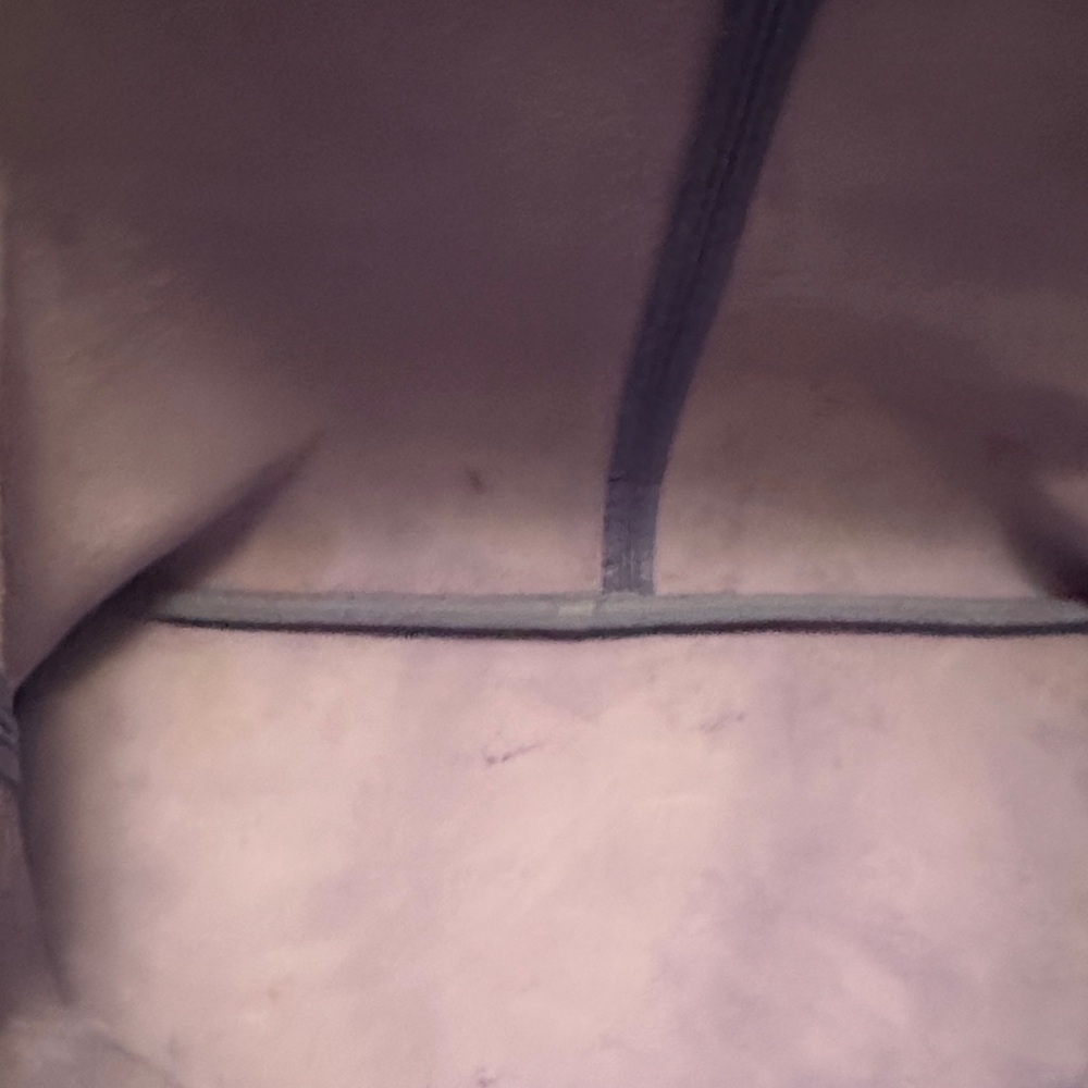 Project Coach Blue Leather Tote with Tan Accents/ handles are tan and yellow - Picture 12 of 16
